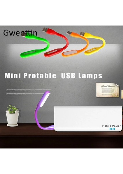 Mor USB Klavye Gece Işıkları Esnek LED Lamba Taşınabilir Süper Parlak Mini Işıklar Güç Bankası Bilgisayar Dizüstü Bilgisayar Masaüstü Dizüstü Bilgisayar (Yurt Dışından) fırsatları