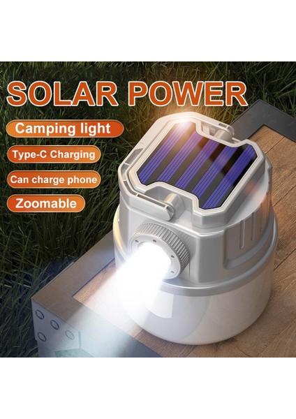 Sarı Ah Teleskop Yakınlaştırma Kamp Işığı Güneş Enerjili Kamp Feneri USB Şarj Edilebilir Taşınabilir El Fenerleri Çadır Işıkları Çalışma Tamir (Yurt Dışından) modelleri