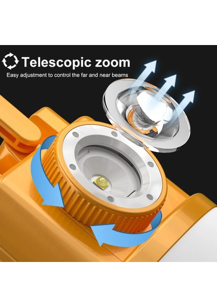 Sarı Ah Teleskop Yakınlaştırma Kamp Işığı Güneş Enerjili Kamp Feneri USB Şarj Edilebilir Taşınabilir El Fenerleri Çadır Işıkları Çalışma Tamir (Yurt Dışından) indirimleri