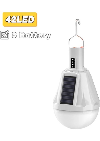 E Güneş Enerjili Aydınlatma Ampul Taşınabilir Güneş Enerjisi Paneli Pil Şarj Cihazı Enerji Tasarruflu Açık Hava Lambası USB Şarj Edilebilir Acil Durum Lambası (Yurt Dışından)