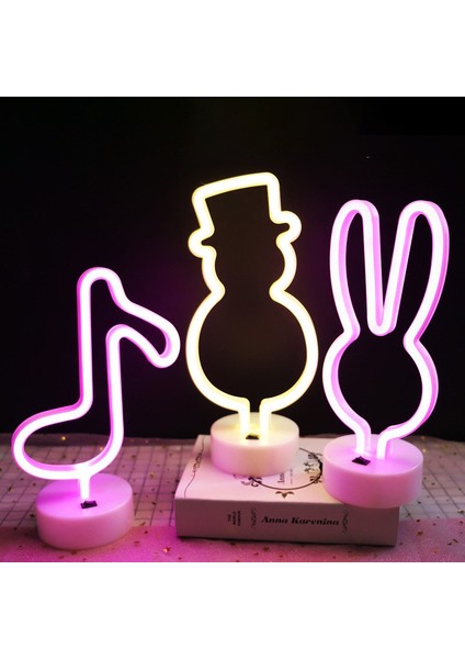 Flamingo Kalp Neon Burcu Pil ve USB Çift Powered LED Işık Parti Ev Dekorasyon Yatak Odası Masa Lambası Duvar Dekorasyon Işık Hediye (Yurt Dışından) fırsatları