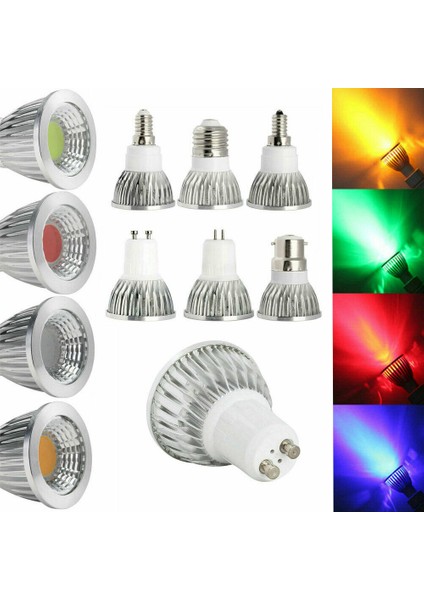 6W Tarzı E27 E12 E14 E27 B22 GU10 Gu5.3 LED Spot Ampul Kısılabilir Cob 6W 9W 12W Enerji Tasarruflu Ultra Parlak Lamba Ev Partisi Ac 110V 220V (Yurt Dışından)