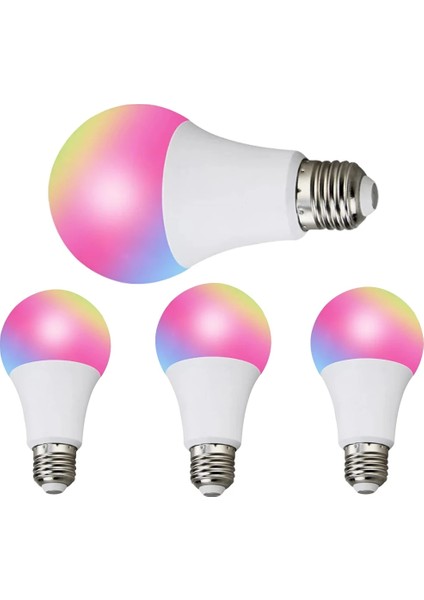 9W Tarzı A19-RGBCW-230V-4PCS Frogbro Tuya Akıllı Ampul E26 E27 LED Rgb Lamba Akıllı Yaşam Uygulaması ile Çalışmak Karartma Akıllı LED Ampul Müzik Ritim ile (Yurt Dışından)