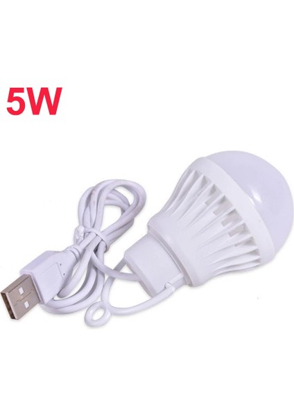 5W-1PC Taşınabilir USB LED Lamba Ampul Mini Kamp Fener 5 V Asılı Çadır Balıkçılık Gece Lambası Kitap Okuma Powerbank Birght Masa Lambası 50 (Yurt Dışından)