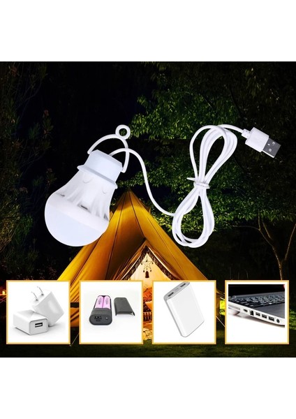 5W-1PC Taşınabilir USB LED Lamba Ampul Mini Kamp Fener 5 V Asılı Çadır Balıkçılık Gece Lambası Kitap Okuma Powerbank Birght Masa Lambası 50 (Yurt Dışından) fiyatları