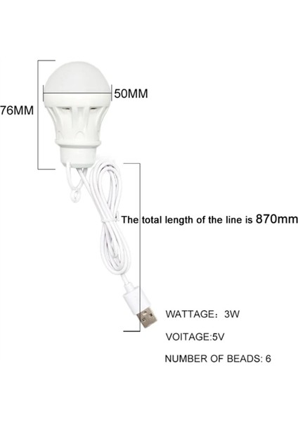 5W-1PC Taşınabilir USB LED Lamba Ampul Mini Kamp Fener 5 V Asılı Çadır Balıkçılık Gece Lambası Kitap Okuma Powerbank Birght Masa Lambası 50 (Yurt Dışından) fırsatları
