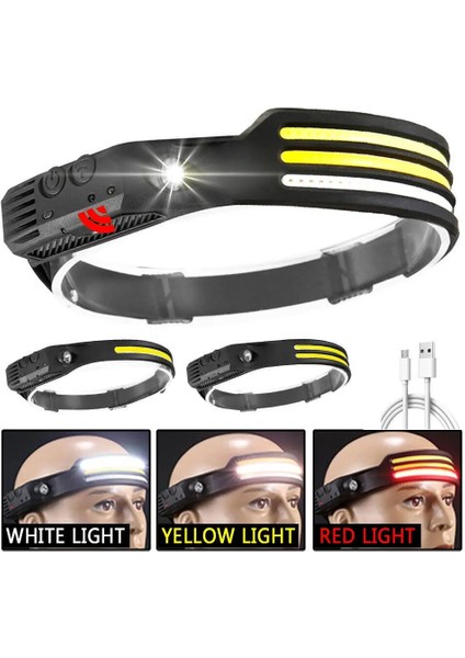 C Yeni Akıllı Indüksiyon Silikon Far LED Vurgulamak Gece Çalışan Balıkçı Işığı Açık Acil Uzun Pil Ömrü (Yurt Dışından) fiyatları