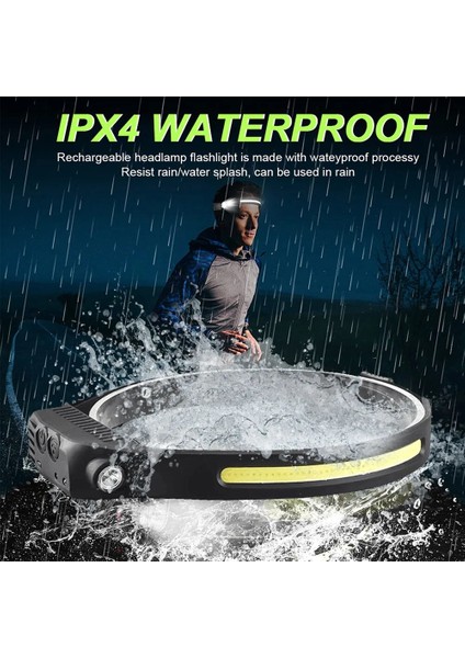 C Yeni Akıllı Indüksiyon Silikon Far LED Vurgulamak Gece Çalışan Balıkçı Işığı Açık Acil Uzun Pil Ömrü (Yurt Dışından) modelleri