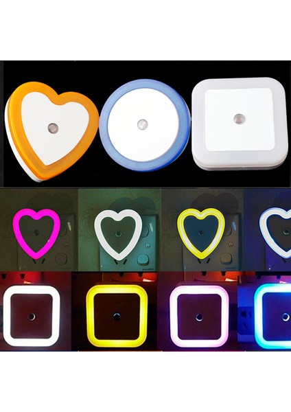 Pembe Tarzı Yuvarlak Işık Sensörü Kontrolü Mini LED Gece Lambası 110 V 220 V Ab Abd Plug Gece Lambası Çocuklar Çocuklar Için Oturma Odası Yatak Odası Aydınlatması (Yurt Dışından)