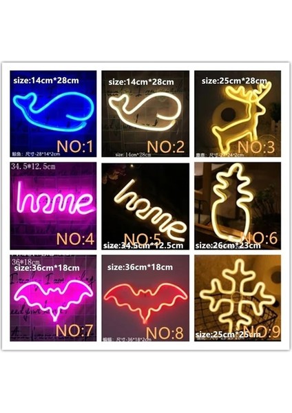 No2 Tarzı C LED Gece Lambası Kabak Duvar Sanat Burcu Işıkları Sanat Burcu Yatak Odası Dekorasyon Renkli Gökkuşağı Burcu Neon Işık Odası Ev Partisi Için (Yurt Dışından)