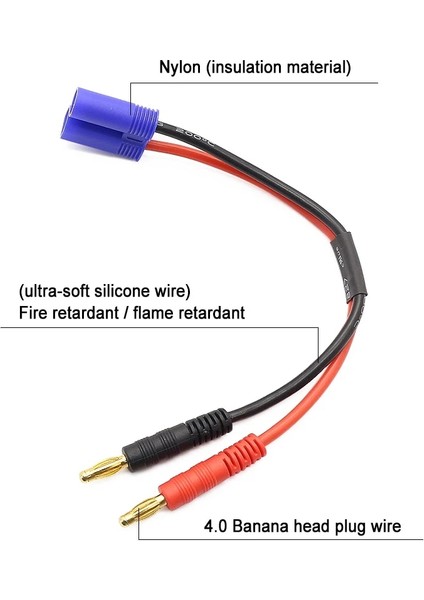 14AWG Yumuşak Silikon Kablo DZ0112 ile Muz Fişe Ec5 Konektörü (Yurt Dışından) modelleri