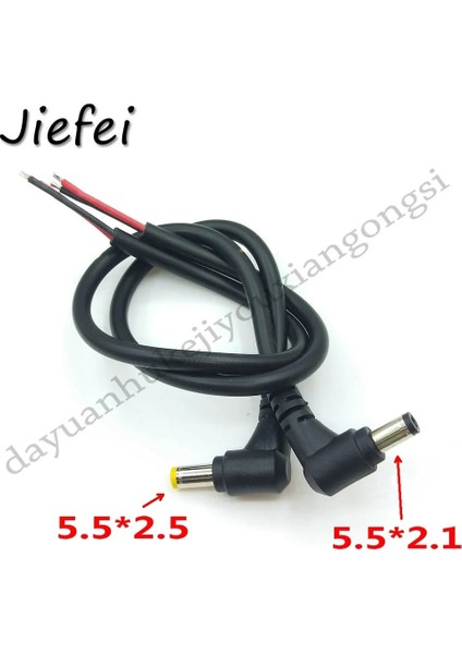 5.5x2.1mm Tarzı .5**xxawg Dik Açılı 90 Derece Dc Güç Fişi, Kablolu Siyah Şarj Konnektörü 25CM (Yurt Dışından) fiyatları