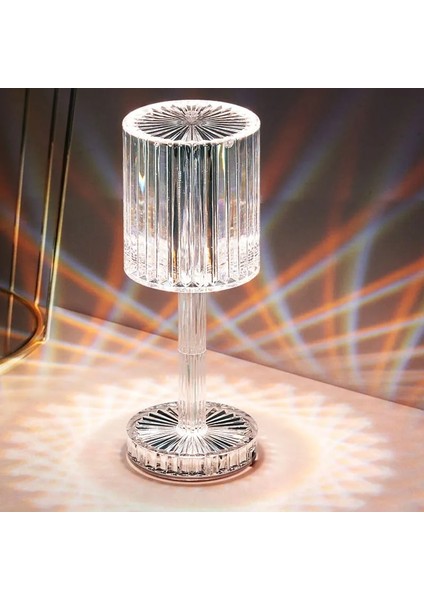 Şarj Edilebilir-3renkli Kristal Masa Lamolors USB Şarj Dokunmatik Lamba Elmas Yatak Odası Atmosfer Işıkları Ev Noel Dekor Için LED Işık Gece (Yurt Dışından) indirimleri