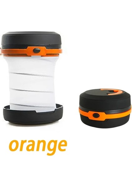 Turuncu LED Işıkları Açık Su Geçirmez Kamp Çadır Işığı Mini Taşınabilir Lamba Bahar Katlanır Balıkçılık Fener Yürüyüş El Feneri Pil Kullanımı (Yurt Dışından)