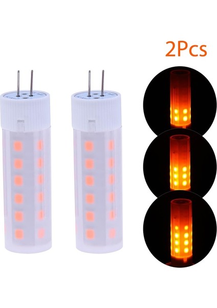 2 Adet G4 Titreşen Alev Yangın Etkisi LED Ampul Mısır Işık Retro Dekorasyon Lambası Yangın Titreşimsiz Yanan LED Ampul Dc 12 V Adet (Yurt Dışından)