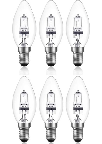 B15 6 Adet E14B15 Süngü Sbc Aletleri Halojen Ampuller Enerji Tasarrufu 28W=40W 230V Sıcak Beyaz Dik Avize, Masa Lambası, Gece L (Yurt Dışından) fiyatları