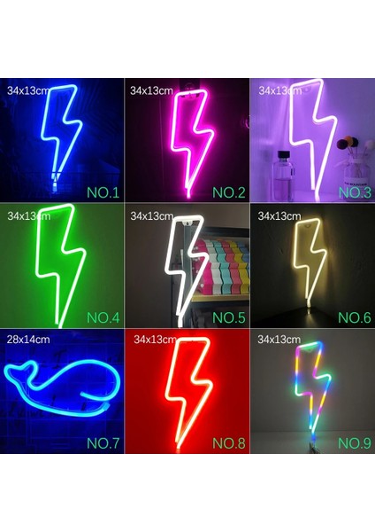 No.1 Stili B Neon LED Işıklar Burcu Gezegen Flaş Yıldırım Ay Neon Işık Aşk Bulut Neon Tabelalar Odası Ev Dekor Parti Lambası Duvar Işıkları (Yurt Dışından)