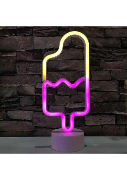 Buz Neon Işık Parti LED Flamingo Ananas Renkli Pembe LED Gece Lambası Yatak Odası Dekoru Neon Burcu Duvar Kağıdı Noel Neon Ampul (Yurt Dışından)