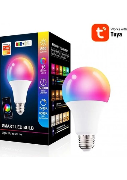 E27 Tuya E27 LED Elektrik Ampulü Akıllı Ev Bluetooth LED Lamba Dıy Rgb Kısılabilir Zamanlama Müzik Fonksiyonu Alexa Google Ev Üzerinden Ses (Yurt Dışından) fiyatları