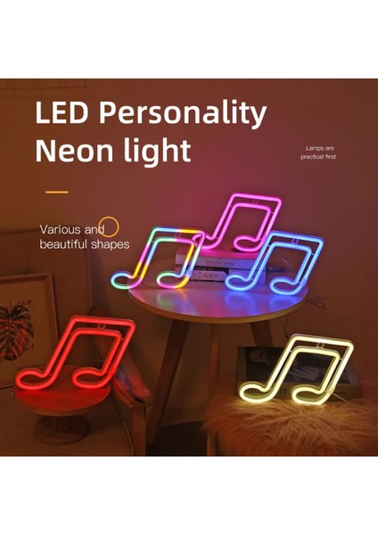Pembe LED Neon Gece Işık Burcu Duvar Sanatı Gökkuşağı Asılı Gece Lambası Müzik Noel Doğum Günü Düğün Ev Partisi Tatil Dekor Hediye Için (Yurt Dışından)