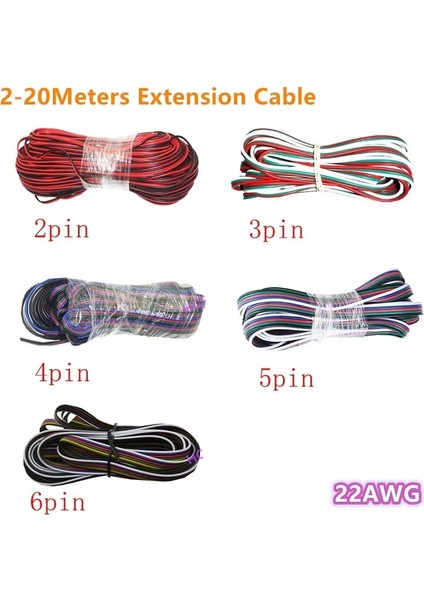 2pin Tarzı 2m Awg Uzatma Elektrik Kablosu Rgb Rgbw Rgbww Rgbcct LED Şerit Kablo Konektörünü Uzatın (Yurt Dışından) fiyatları