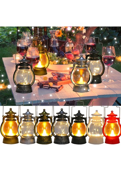 02-Gümüş Vintage Gece Lambası LED Ampul Gece Lambası Retro Yatak Odası Başucu Işık Dahil Pil Eıd Mubarak Ev Ramazan Süslemeleri (Yurt Dışından)