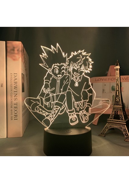 R Tarzı A Akrilik 3D Lamba Anime Hunter x Hunter Killua ve Gon Yatak Odası Dekoru Gece Lambası Doğum Günü Hediyesi LED Gece Lambası Manga Hxh Killua (Yurt Dışından) fiyatları