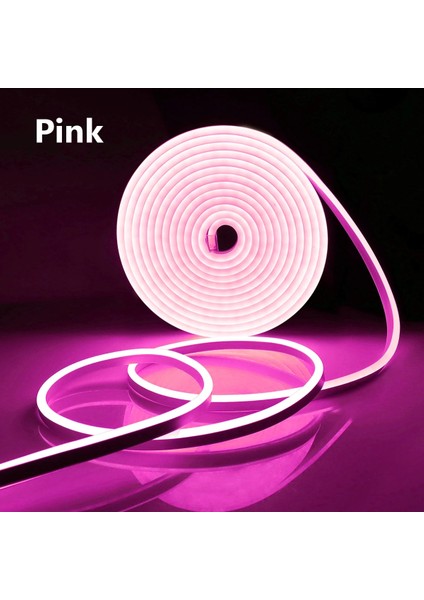 6m Tarzı Pembe Neon Flex LED Işık Şeridi Priz ile Mutlu Doğum Günü Düğün Gelin Olmak Neon Burcu Pembe Işık Bebek Oda Duvar Dekoru (Yurt Dışından)
