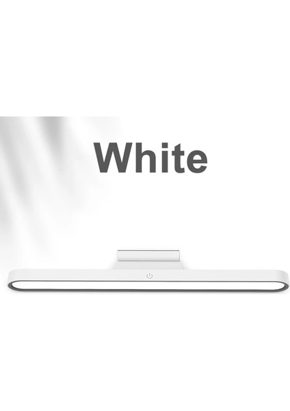 Beyaz Masa Lambası Masa Lambası USB LED Ofis Şarj Edilebilir Asılı Manyetik Kademesiz Karartma Yatak Odası Gece Lambası Okuma Işığı (Yurt Dışından)