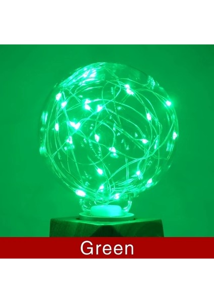 ST64 Tarzı Yeşil E27 LED Edison Dize Ampul A60 A80 G80 G95 Renkli Rgb Aydınlatma Bakır Tel Ampul Ev Dekor Tatil Düğün Gece Lambası (Yurt Dışından)