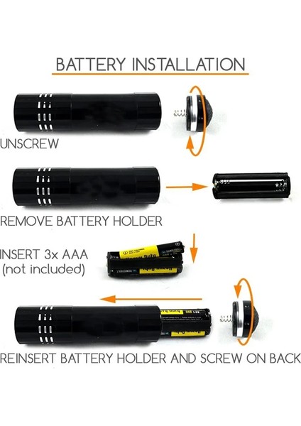 3 Saat Siyah Mini Uv Lamba Alüminyum Uv Ultra Violet 9 LED Mor El Feneri Torch Işık Lambası Para Muayene Için (Yurt Dışından)