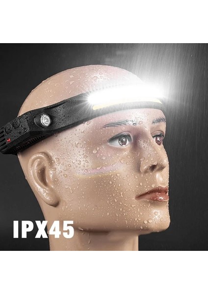 Siyah Stil F Sensör Far Cob LED Kafa Lambası El Feneri USB Şarj Edilebilir Balıkçılık Kafa Torch Aydınlatma Nitecore Işık Pil ile USB Şarjı (Yurt Dışından) indirimleri