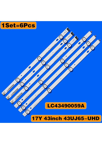 LED Arka Işık Şeridi(3) Lg 43UJ635V 43UJ675V 43UK6300PLB 43UJ634V 43UJ630V 43UJ561V 43UJ655V Lca Lca (Yurt Dışından)