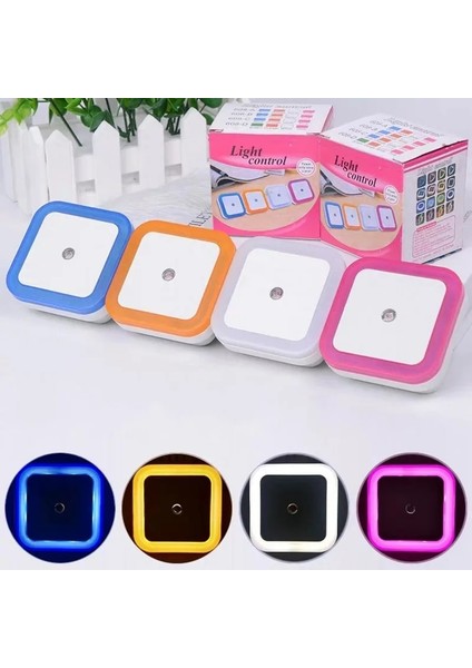 Rgb LED Gece Lambası Mini Işık Sensörü Kontrolü 110 V 220 V Ab Abd Plug Gece Lambası Çocuklar Çocuklar Için Oturma Odası Yatak Odası Aydınlatması (Yurt Dışından)