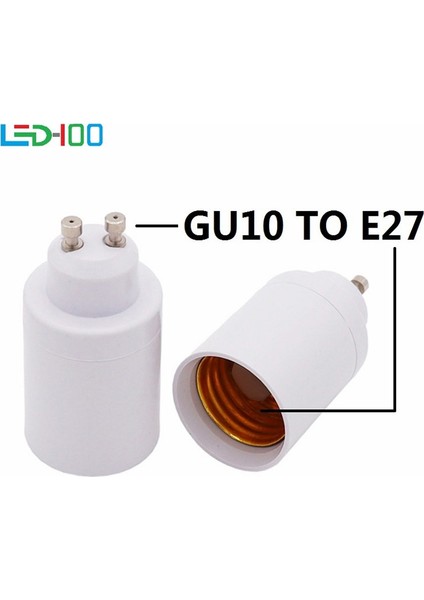 GU10 To E27 LED Ampul Adaptörü Lamba Tutucu Dönüştürücü Soket Ampul Lamba Tutucu Adaptör Fişi Isıya Dayanıklı Malzeme (Yurt Dışından)