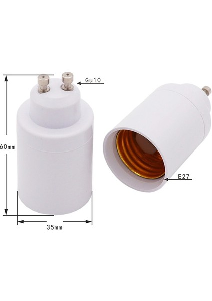 GU10 To E27 LED Ampul Adaptörü Lamba Tutucu Dönüştürücü Soket Ampul Lamba Tutucu Adaptör Fişi Isıya Dayanıklı Malzeme (Yurt Dışından)