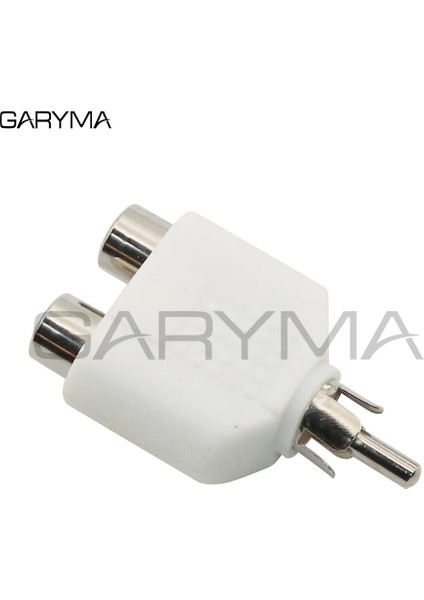 Beyaz Stil 1 Erkek 2 Kadın Rca Y Splitter Av Ses Video Fişi Dönüştürücü Av Jack Rca Fiş Çift Adaptör (Yurt Dışından)