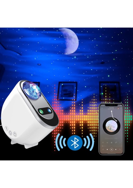 Beyaz Bluetooth Kuzey Işığı Aurora Projektörler Galaxy Yıldız Projektör Yıldızlı Gökyüzü Ay Lambası Dekorasyon Yatak Odası Ev Dekor (Yurt Dışından) modelleri