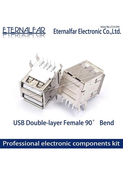 USB20 Tarzı 10 Adet-Grup USB 2.0 Arayüzü Konnektör Soketi Tip A Dişi 180 Derece Sıkma Dıp Düz Dikey Bükme Iğne Kaynak Teli Pcb Dıy (Yurt Dışından)