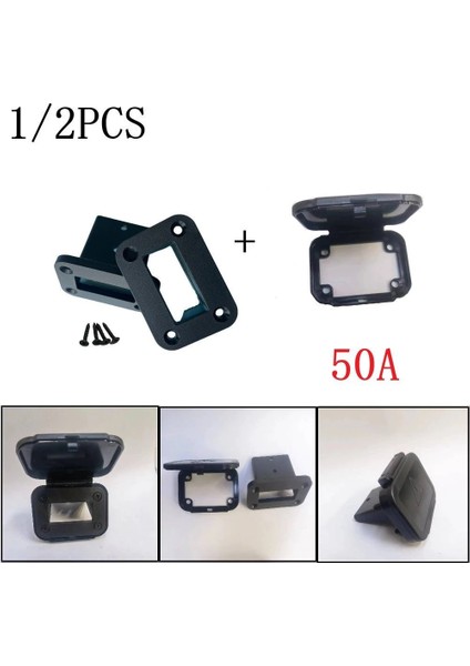 1 Adet Tarzı Fiş Konnektör Paneli Kapağı 50A Anderson Fiş Konnektör Kiti Gömme Montaj Braketi Paneli Kapağı Karavan Camper Tekne Kamyon (Yurt Dışından)