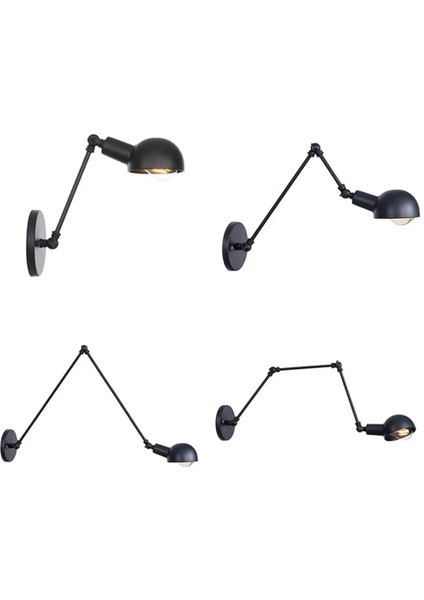 L25CM Loft Endüstriyel Ayarlanabilir Uzun Salıncak Kolu Duvar Lambası Fikstürü Vintage Edison Ampul Wandlamp Lamparas De Pared Işıkları Lampen Aplik (Yurt Dışından)