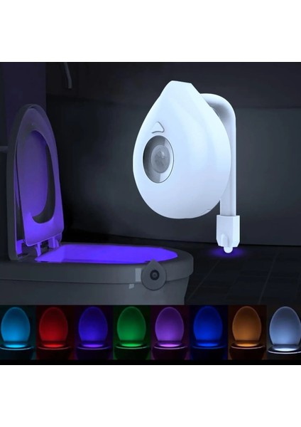 No.2 Boyutu 8 Renk Akıllı Pır Hareket Sensörlü Klozet Gece Lambası Su Geçirmez Arka Işık Klozet Için LED Luminaria Lamba Wc Tuvalet Lambası (Yurt Dışından)