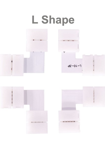 Bağlayıcı Stili 10 Parça LED Şerit Lehimsiz LED Konektör Pın Ltx Şekli Köşe Konektörü W Ws Rgb LED Şerit Işığı Için (Yurt Dışından)