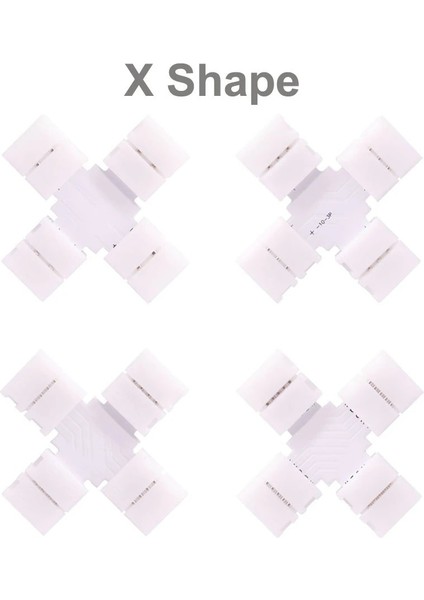Bağlayıcı Stili 10 Parça LED Şerit Lehimsiz LED Konektör Pın Ltx Şekli Köşe Konektörü W Ws Rgb LED Şerit Işığı Için (Yurt Dışından)