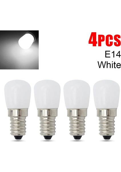 E14-BEYAZ-4 Adet Yeni LED Ampul E12 Ev Buzdolabı Ampuller Buzdolabı Ekran Lambası Mini Gece Işıkları Yüksek Parlaklık Ev Dekor Avize (Yurt Dışından)