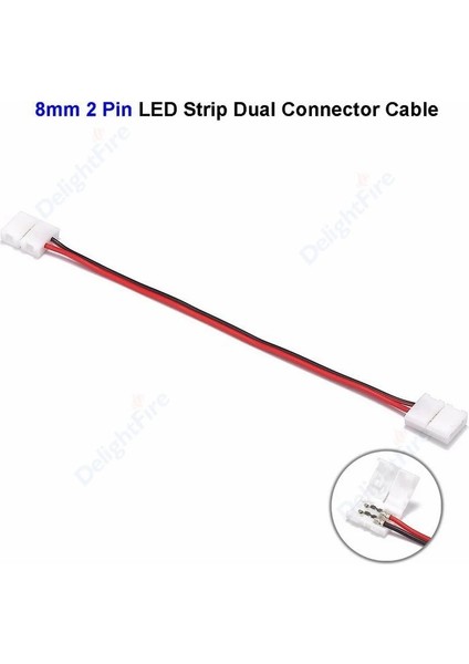 Gümüş Tarzı 5 Adet LED Şerit Konektörü Lehimsiz LED Konektörü 2pın Smd LED Şerit Işığı Için I Şekli Köşe Konektörü (Yurt Dışından)