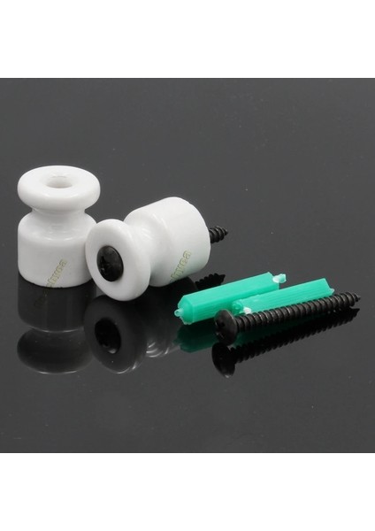 Beyaz Stil 5 Adet 5 Adet Porselen Izolatör Seramik Kablolama Kılavuz Bağlantıları Genişletme Vidaları ile (Yurt Dışından) indirimleri