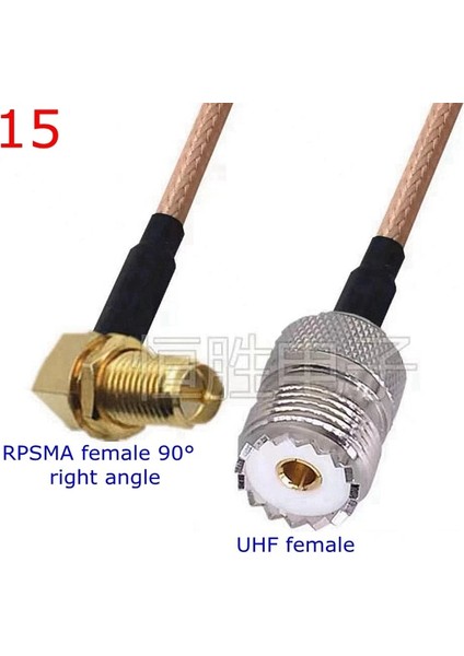 TYPE15-1PCS Tarzı 15M RG316 PL259 SO239 PL-259 SO-239 Uhf Sma Erkek Dişi Uzatma Konnektörü SL16 Uhf Sma Sıkma Rggtai Düşük Kayıp Kablo (Yurt Dışından)