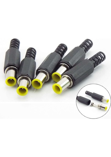 10 Adet Tarzı Dc Güç Konektörü Adaptörü x Zekâ Dc Priz Sarı 6.5*4.4 Erkek Kaynak Fişi Ses Dıy Parçaları (Yurt Dışından) fırsatları