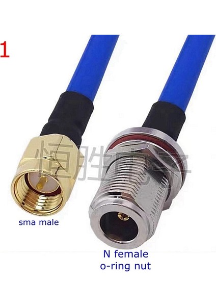 Tip1-1 Adet Tarzı 10CM RG402 Koaksiyel Kablo L16 N Sma Erkek Dişi Konnektör Sma N Sağ Açı Kıvrım Için RG402 Yüksek Frekans Mavi 50OHM RG141 (Yurt Dışından)